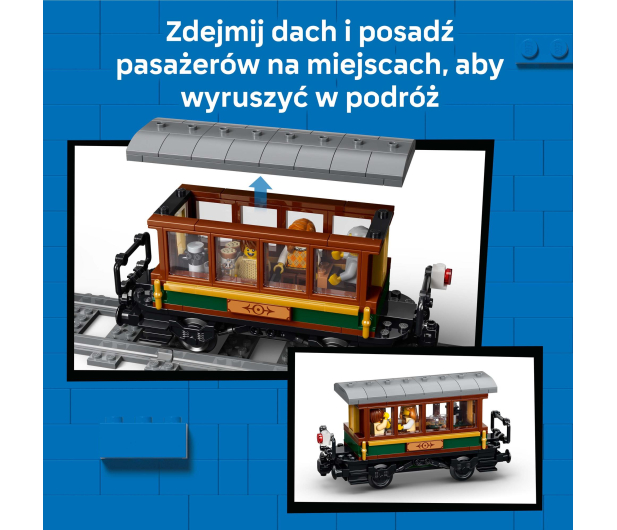 LEGO CITY 60511 Retro pociąg z lokomotywą parową - 1529822 - zdjęcie 7